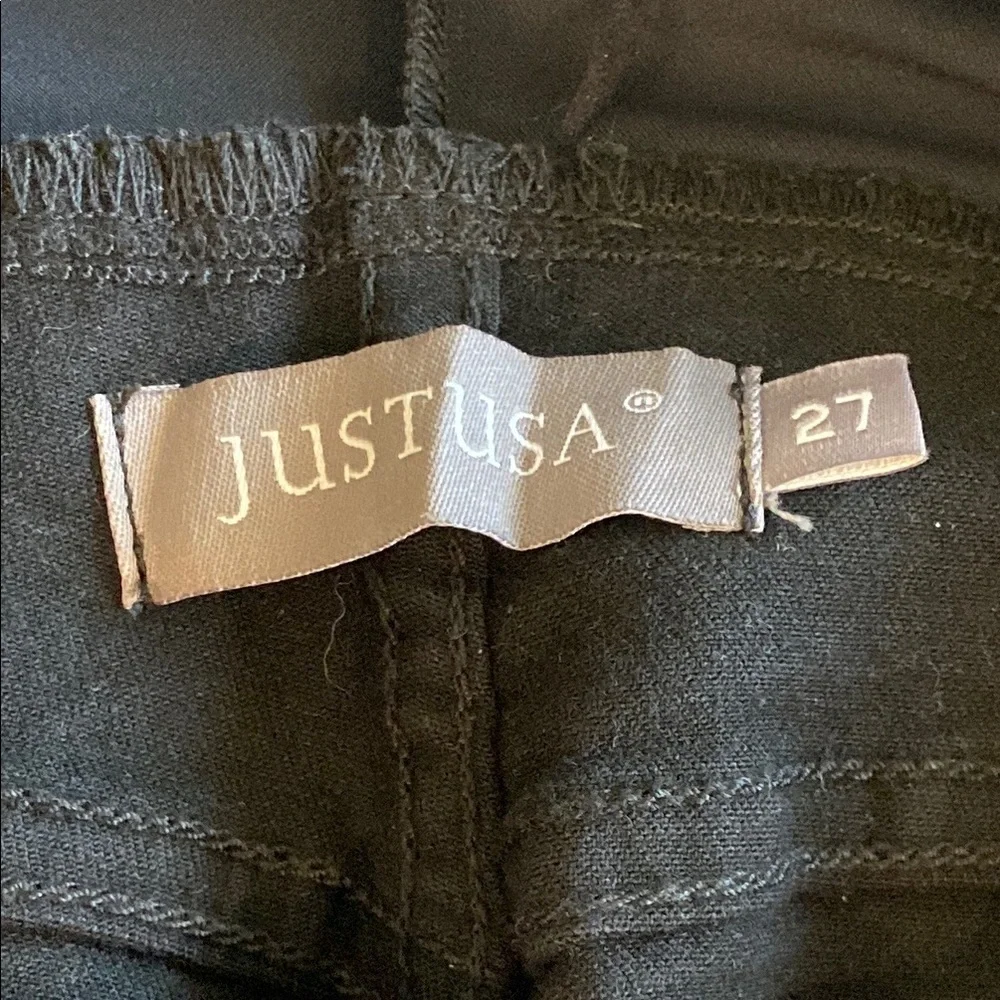 JUSTUSA High Waist Maternity Shorts Black Denim Size 27